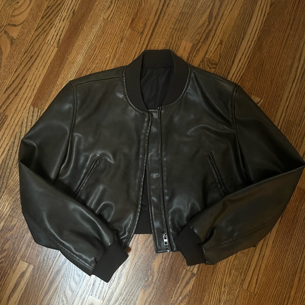 Brown Pleather Jacket